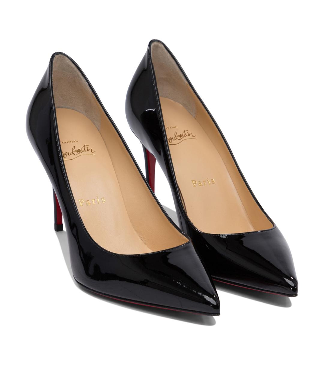 CHRISTIAN LOUBOUTIN Черные кожаные туфли, фото 2