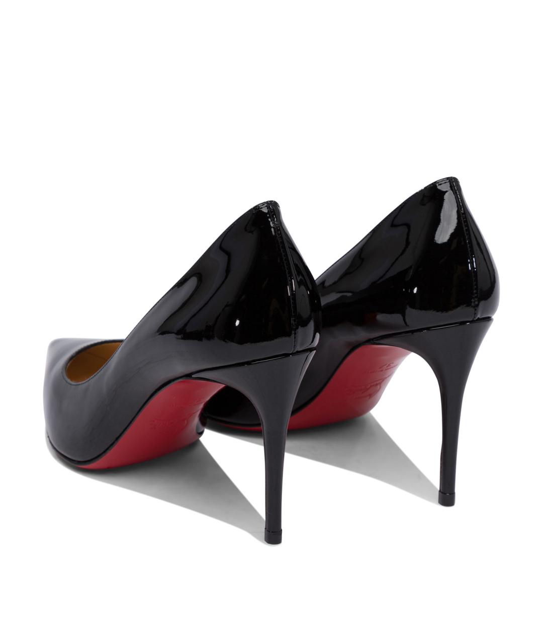 CHRISTIAN LOUBOUTIN Черные кожаные туфли, фото 4