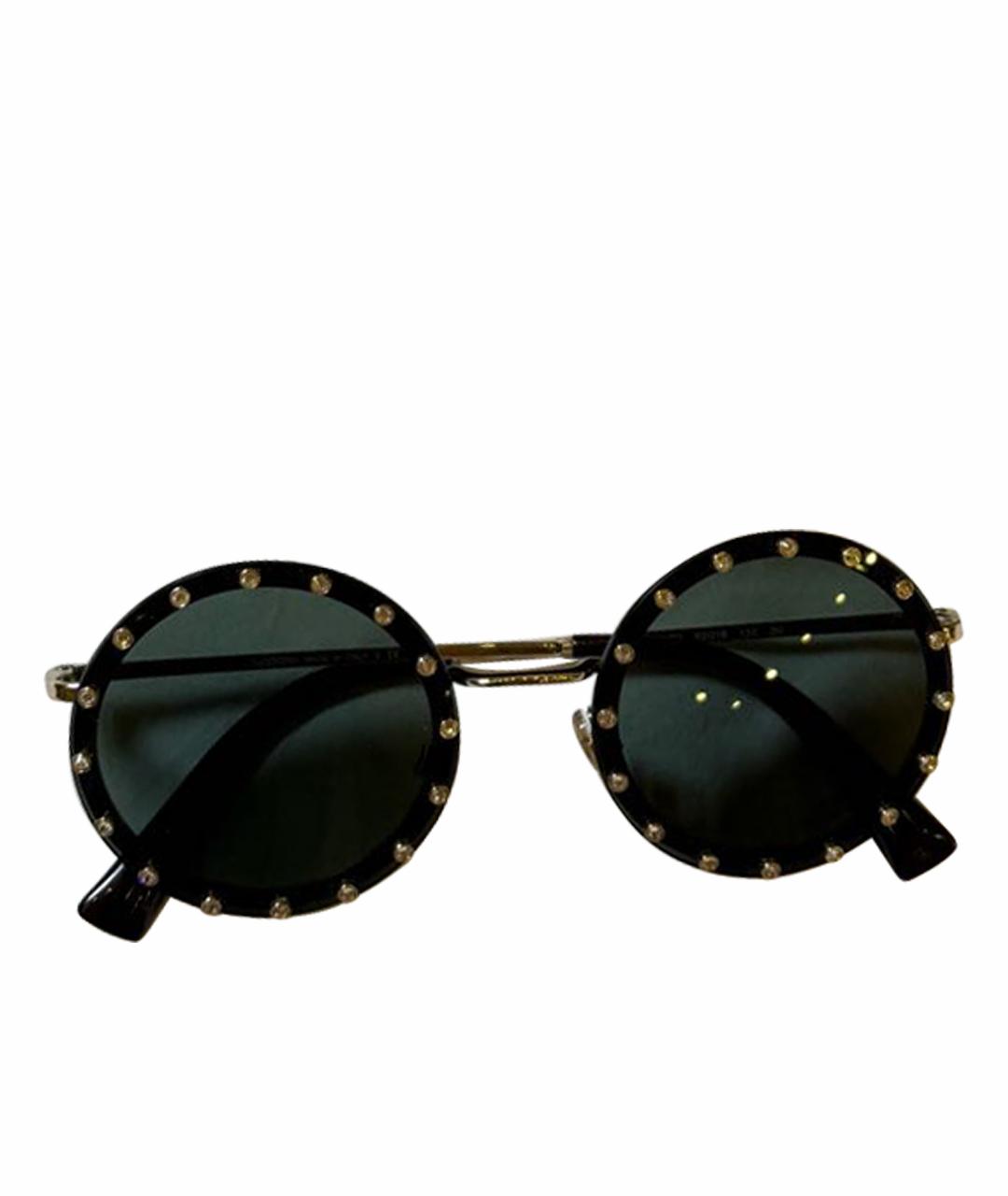 VALENTINO Черные металлические солнцезащитные очки, фото 1