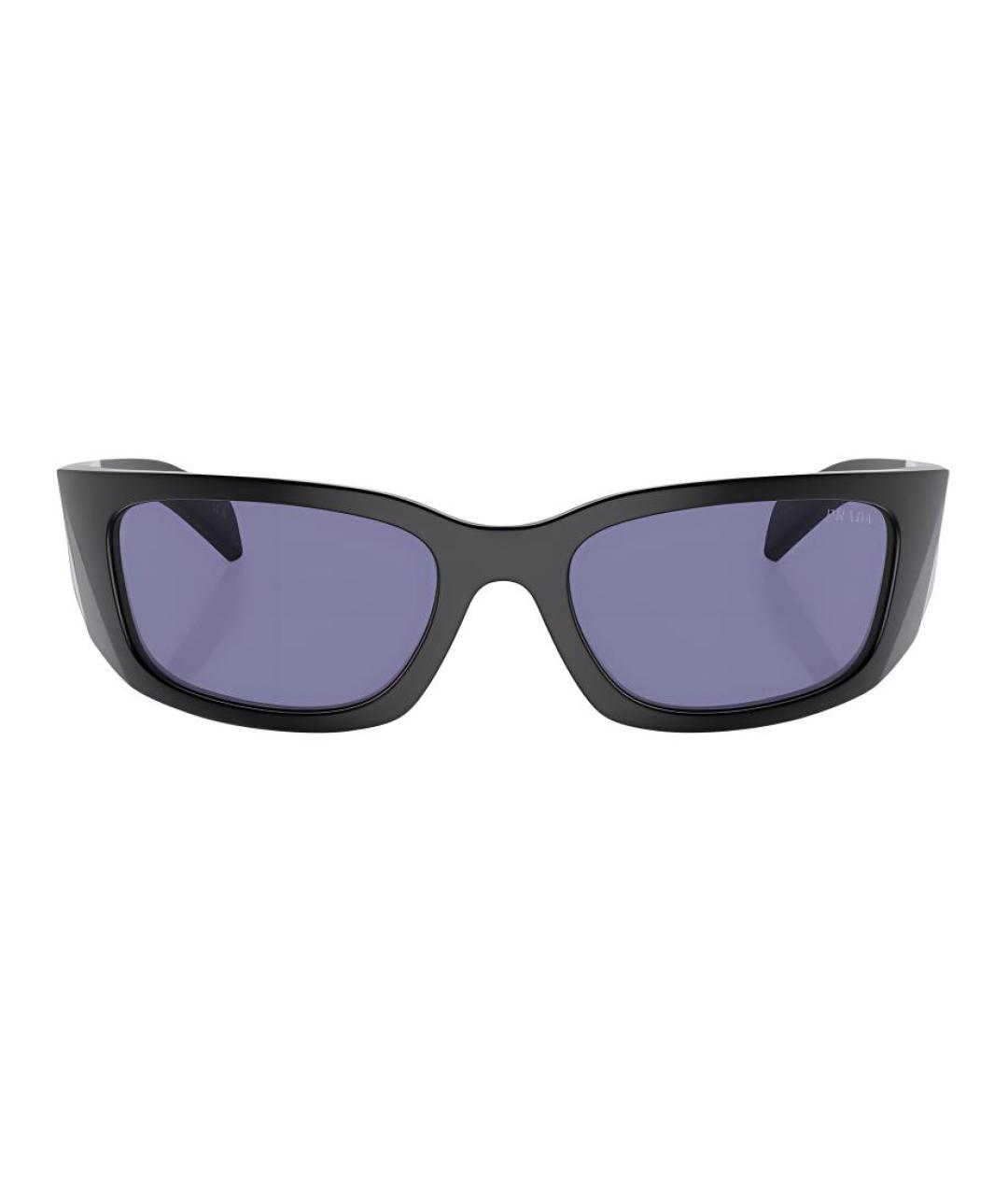 PRADA Черные пластиковые солнцезащитные очки, фото 2