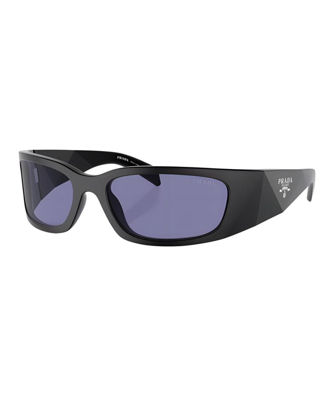 PRADA Черные пластиковые солнцезащитные очки, фото 1