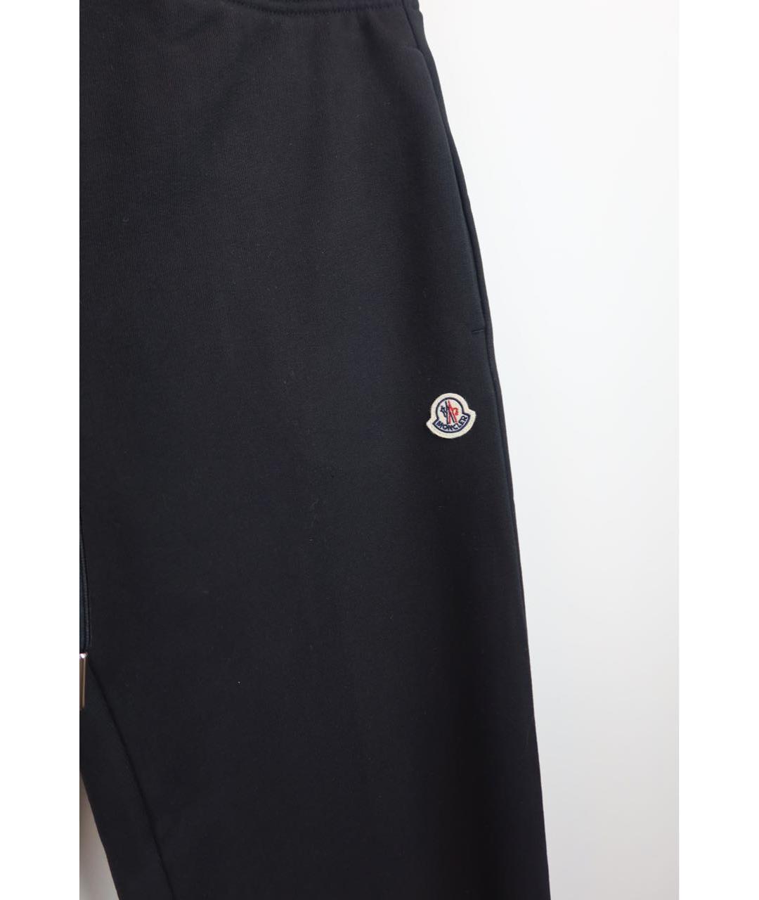 MONCLER Черные хлопковые повседневные брюки, фото 3