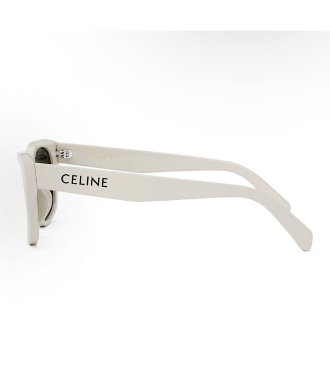 CELINE Белые пластиковые солнцезащитные очки, фото 3