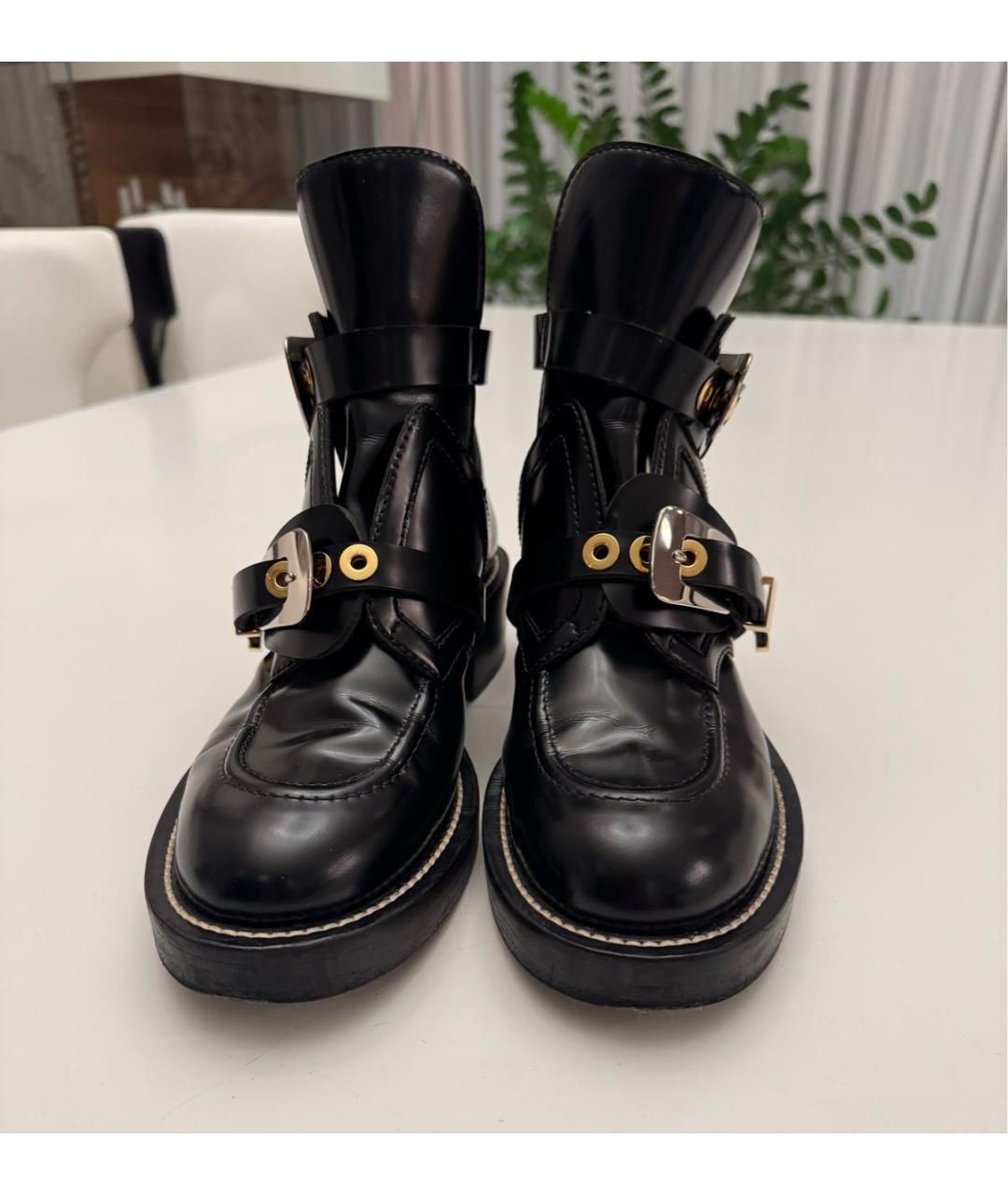 BALENCIAGA Черные кожаные ботильоны, фото 2