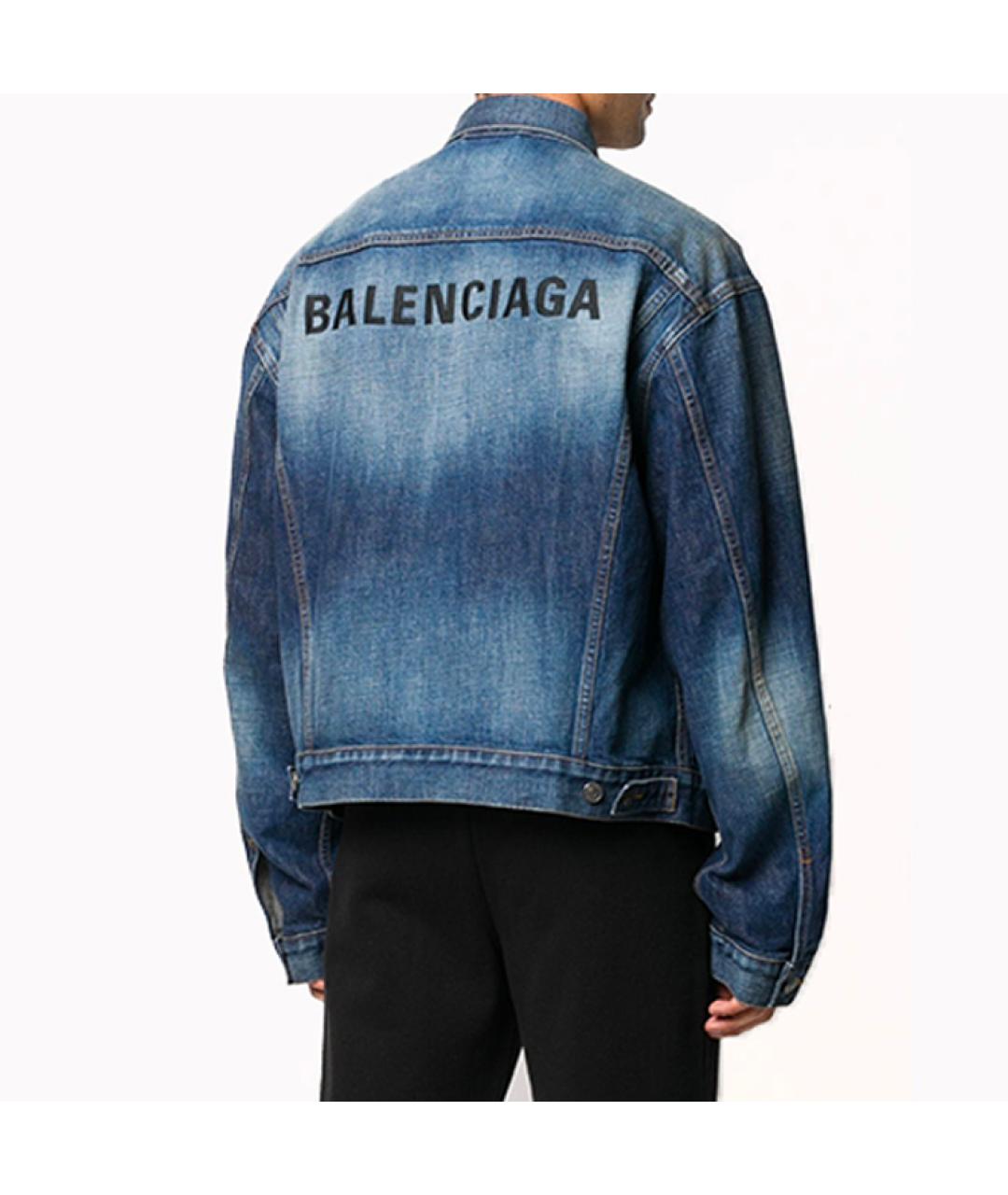 BALENCIAGA Синяя деним куртка, фото 5