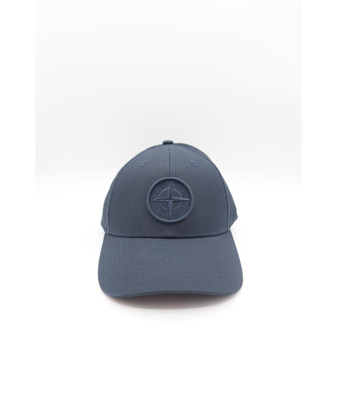 STONE ISLAND Темно-синяя хлопковая кепка/бейсболка, фото 3