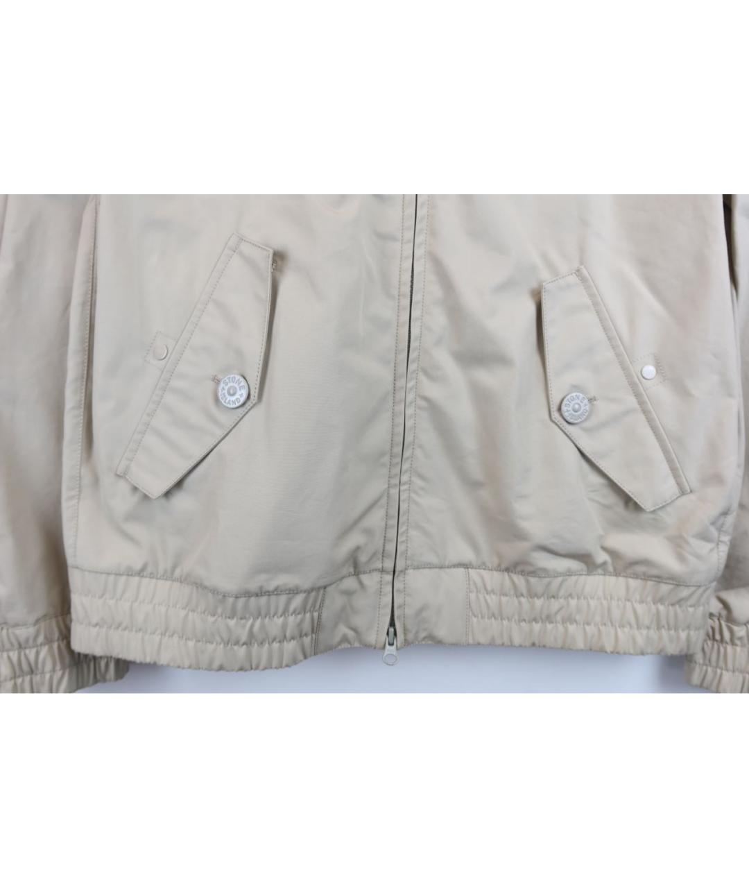 STONE ISLAND Бежевая хлопковая куртка, фото 4