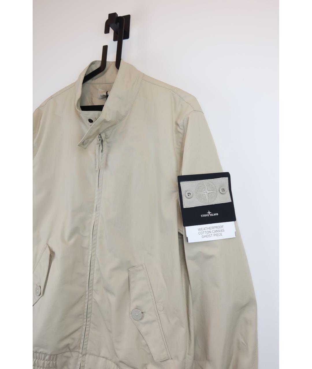 STONE ISLAND Бежевая хлопковая куртка, фото 3