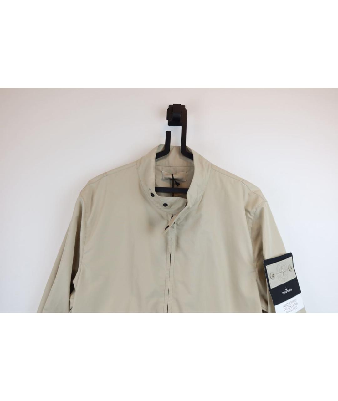STONE ISLAND Бежевая хлопковая куртка, фото 2