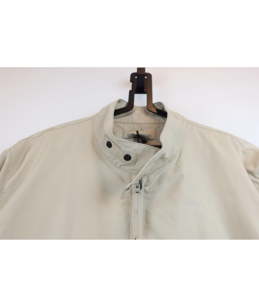 STONE ISLAND Бежевая хлопковая куртка, фото 6