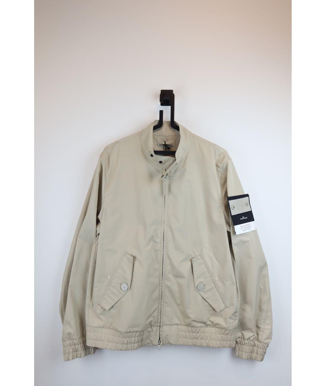 STONE ISLAND Бежевая хлопковая куртка, фото 9