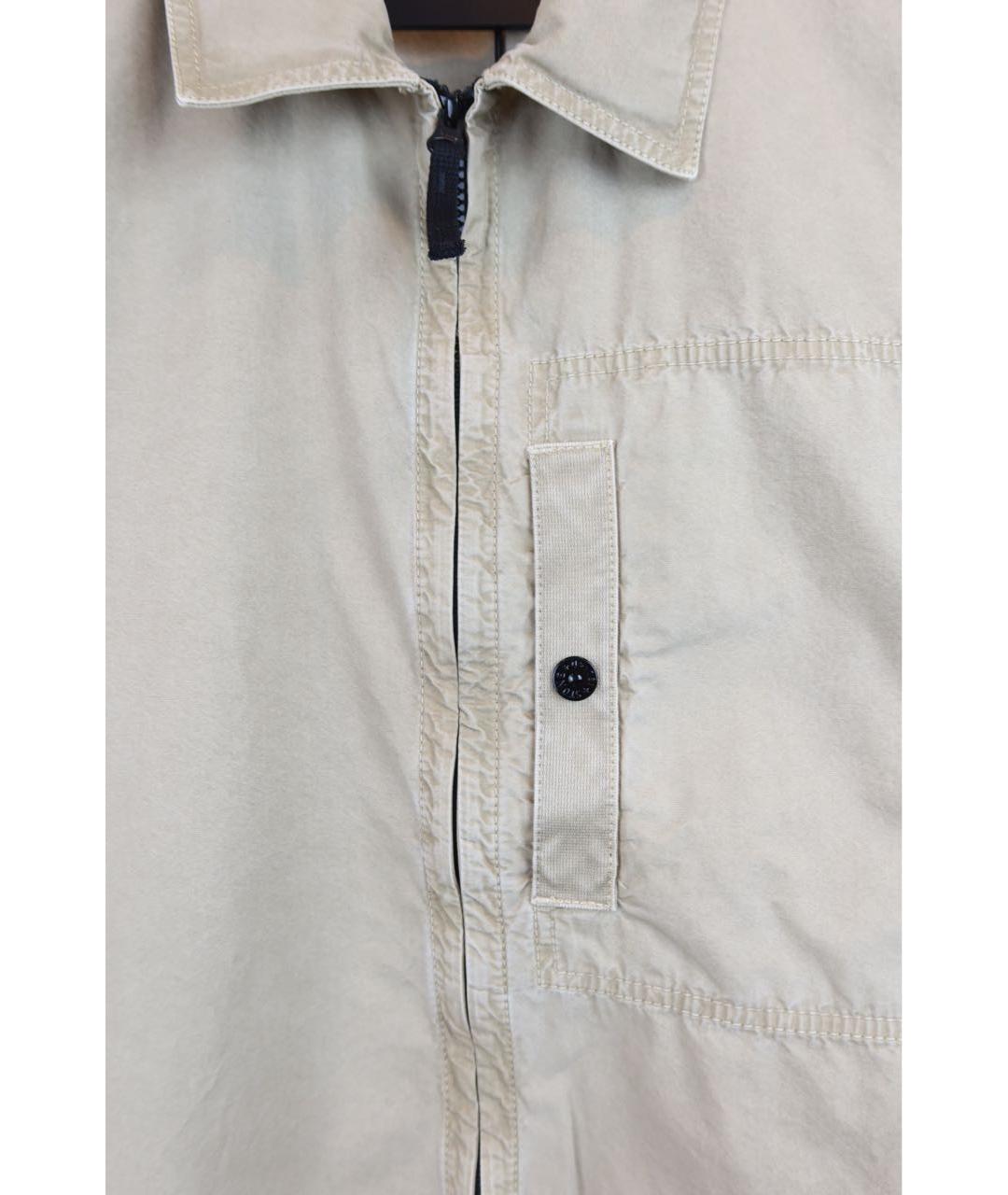 STONE ISLAND Бежевая хлопковая куртка, фото 5