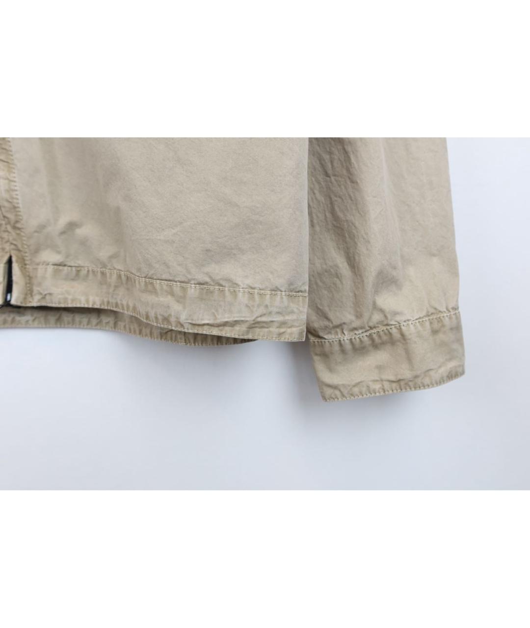 STONE ISLAND Бежевая хлопковая куртка, фото 6