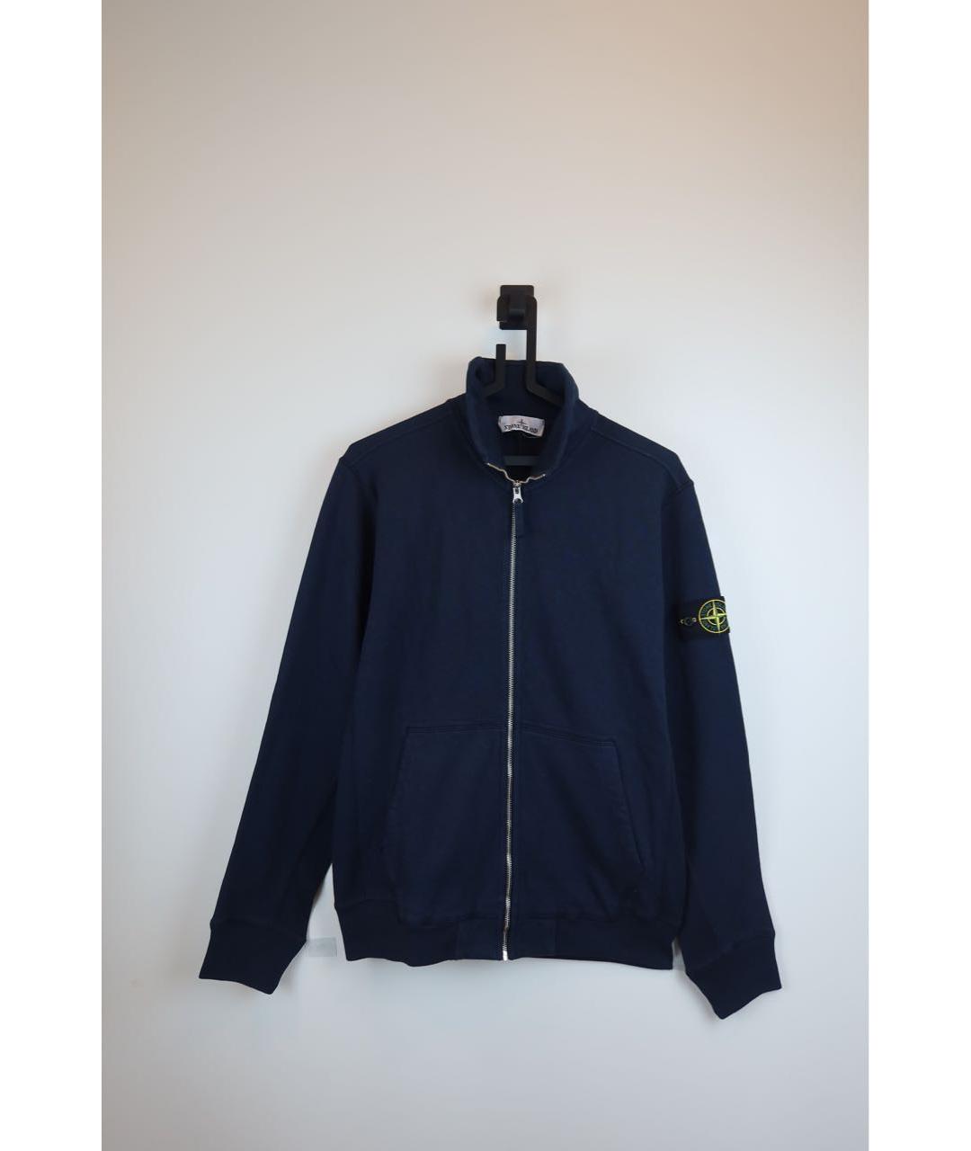 STONE ISLAND Темно-синий хлопковый кардиган, фото 2