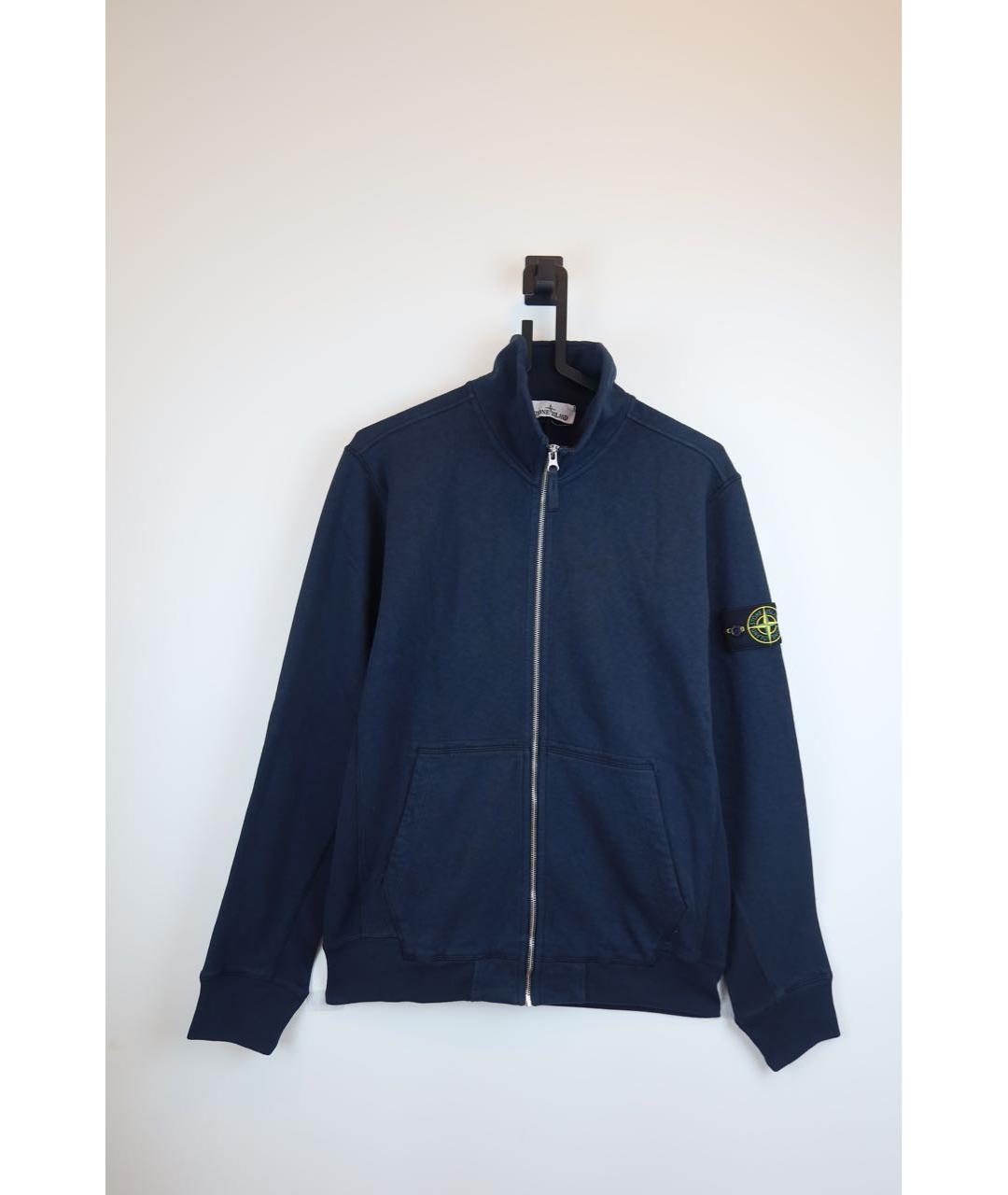 STONE ISLAND Темно-синий хлопковый кардиган, фото 8