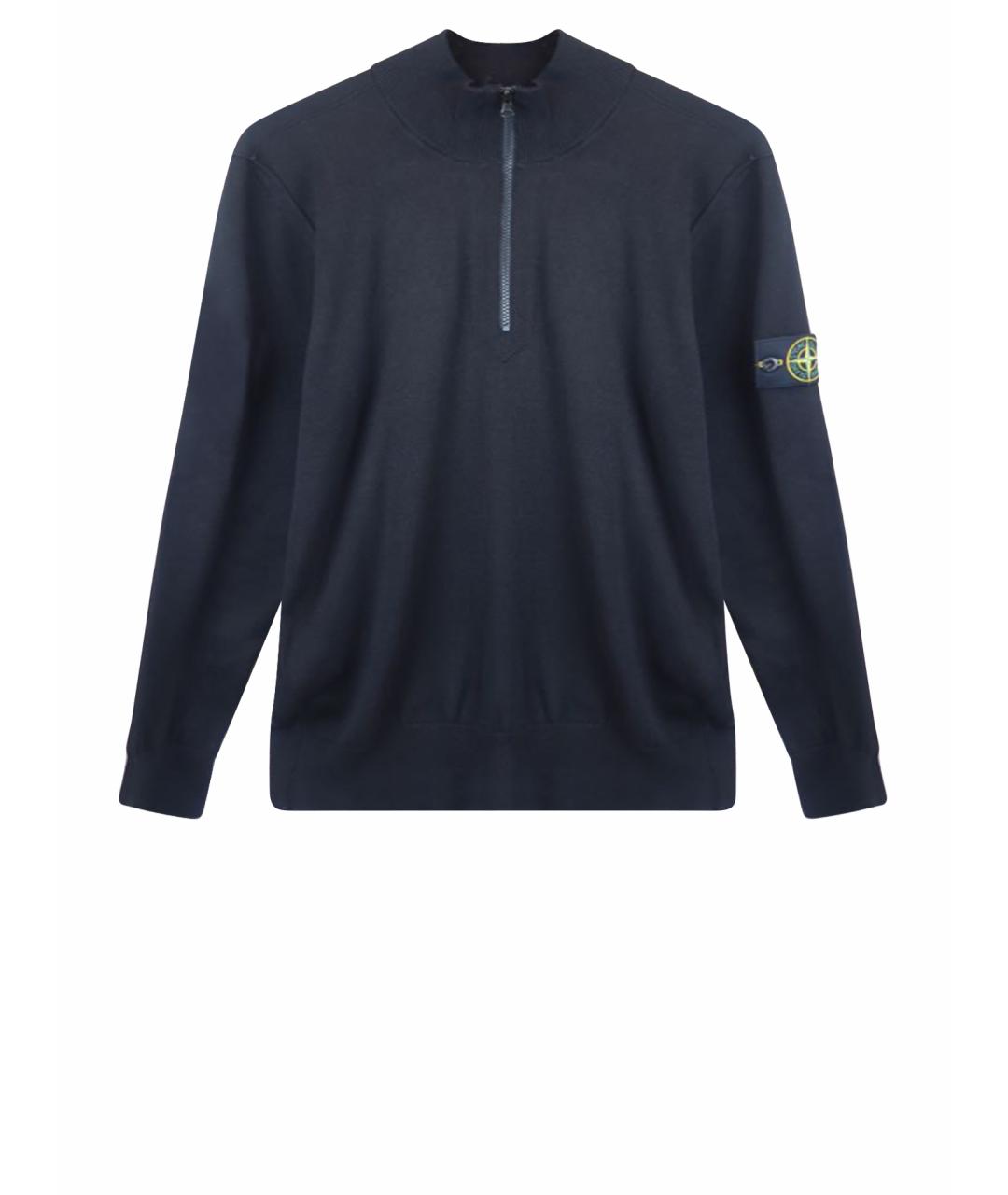 STONE ISLAND Черный хлопковый кардиган, фото 1