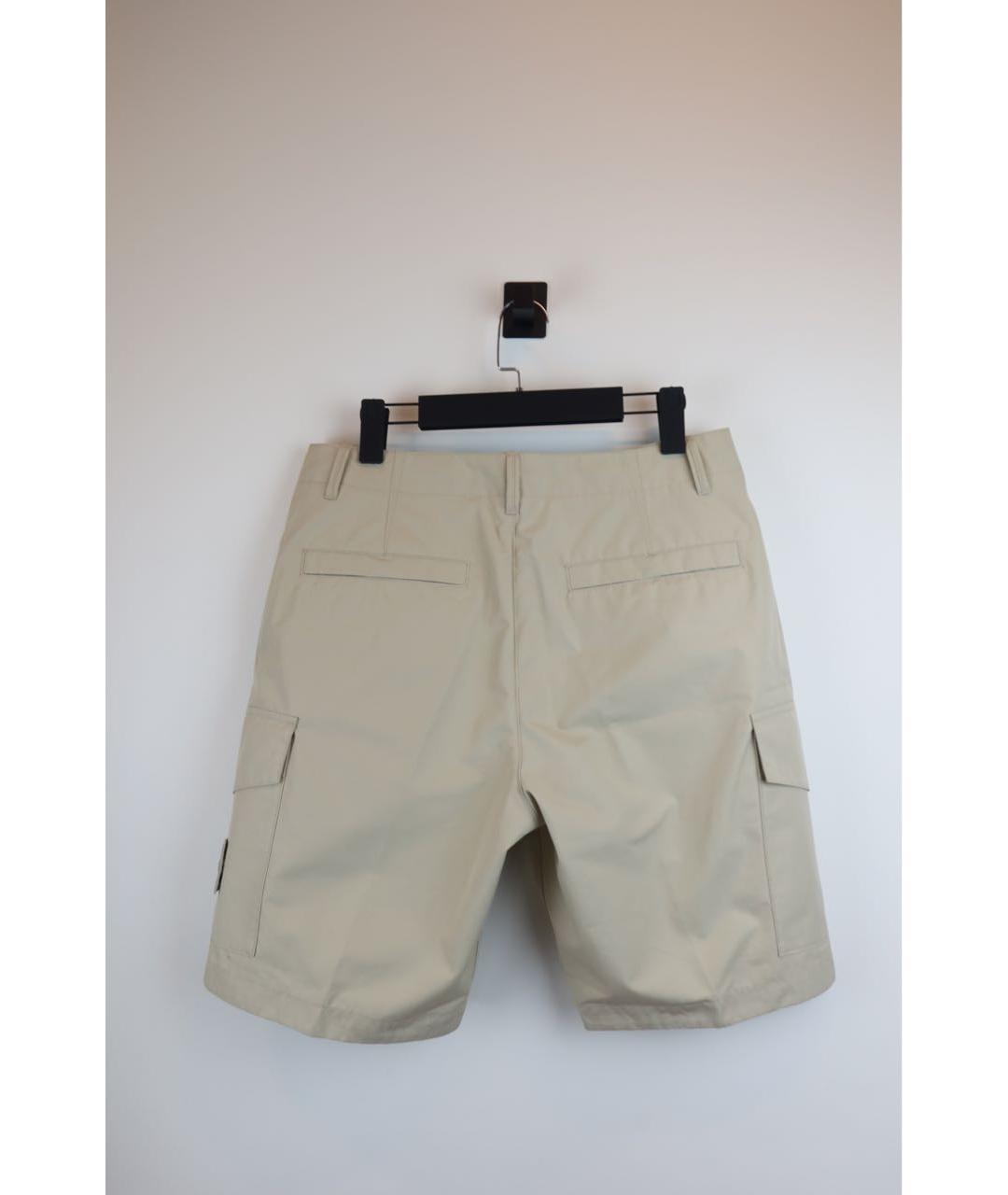 STONE ISLAND Бежевые хлопковые шорты, фото 8