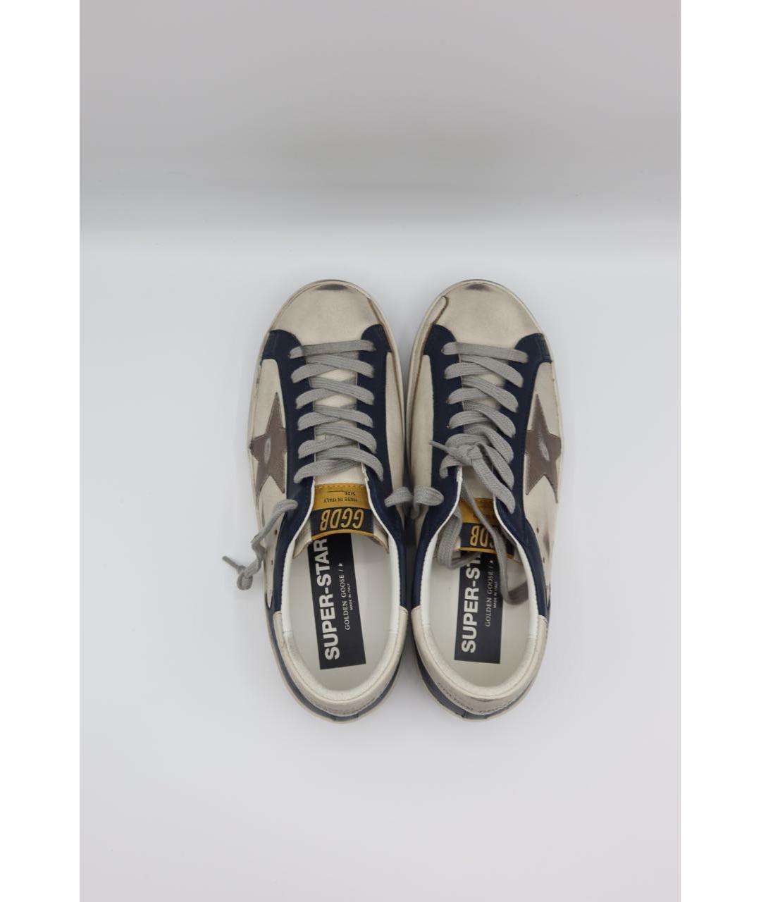 GOLDEN GOOSE DELUXE BRAND Бежевые кожаные низкие кроссовки / кеды, фото 7
