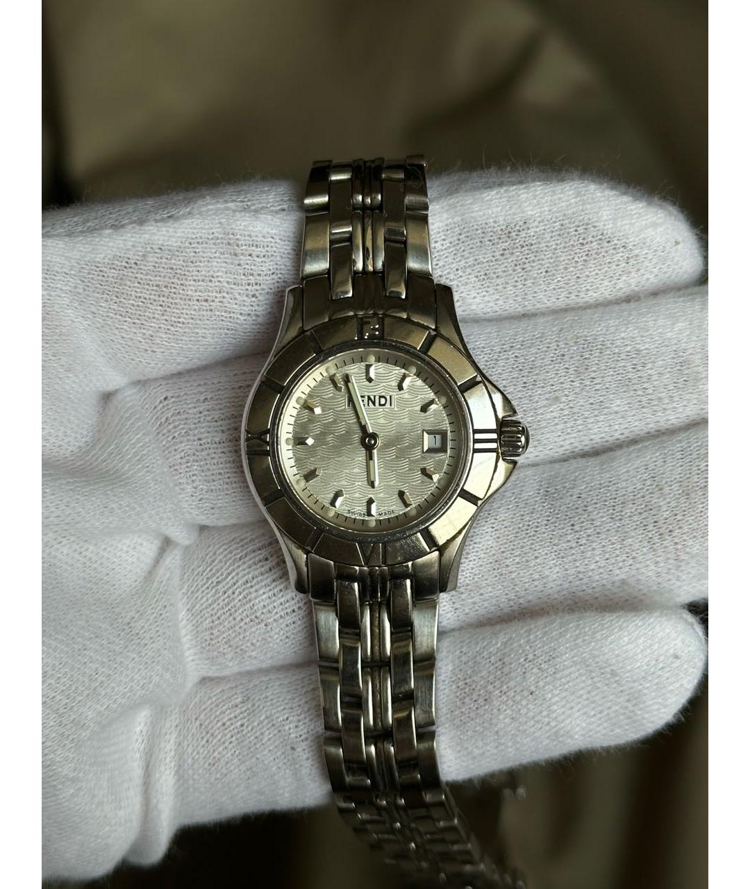 FENDI Серебряные часы, фото 2