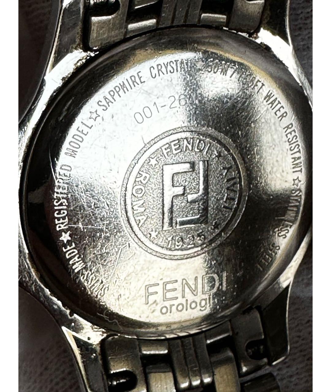 FENDI Серебряные часы, фото 4