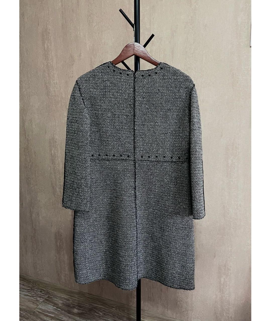 VALENTINO Серое шерстяное повседневное платье, фото 2