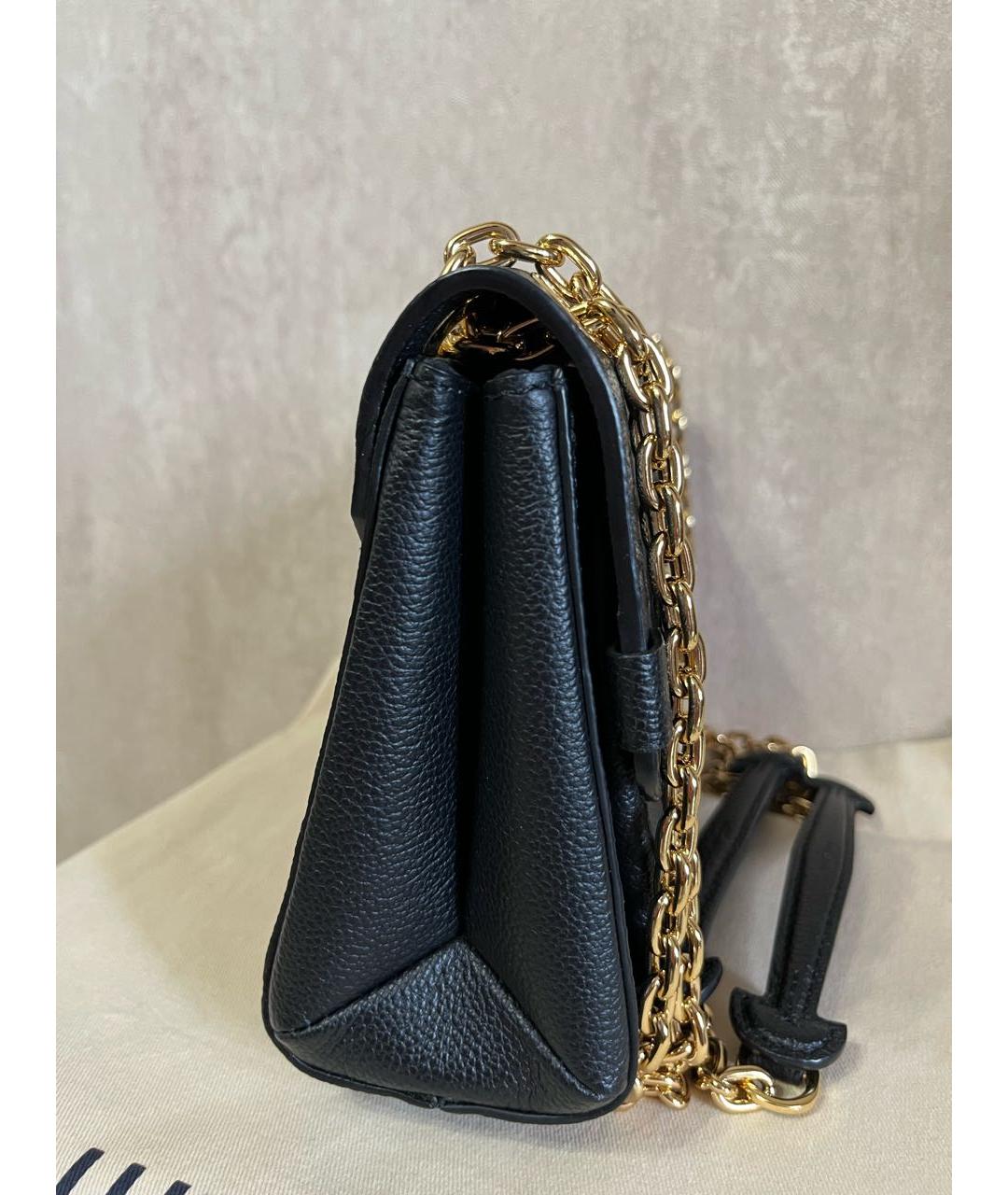 LOUIS VUITTON Черная кожаная сумка через плечо, фото 2