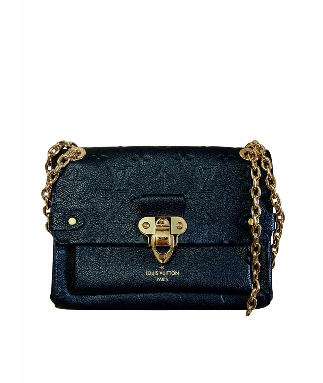 LOUIS VUITTON Черная кожаная сумка через плечо, фото 1