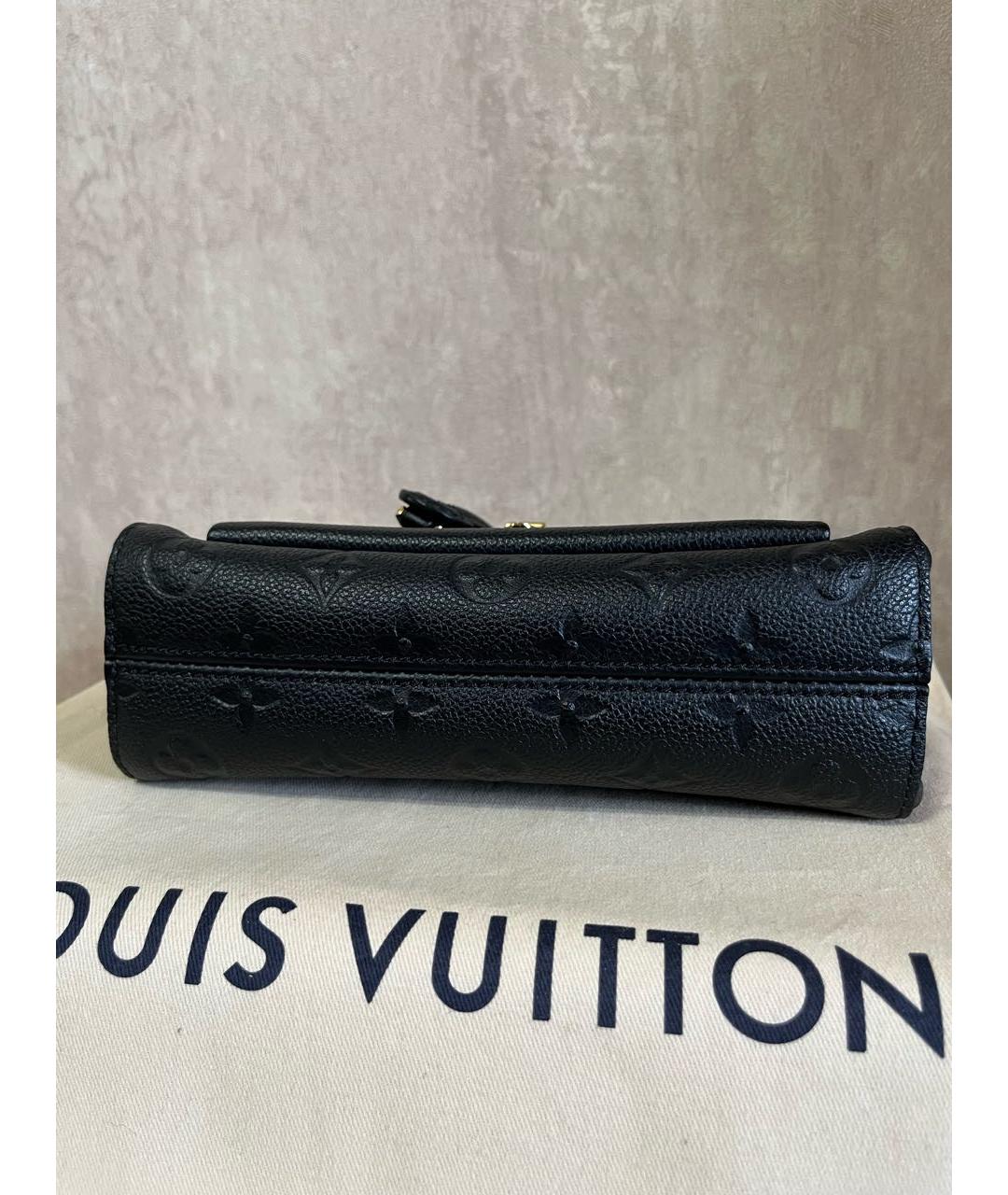 LOUIS VUITTON Черная кожаная сумка через плечо, фото 5