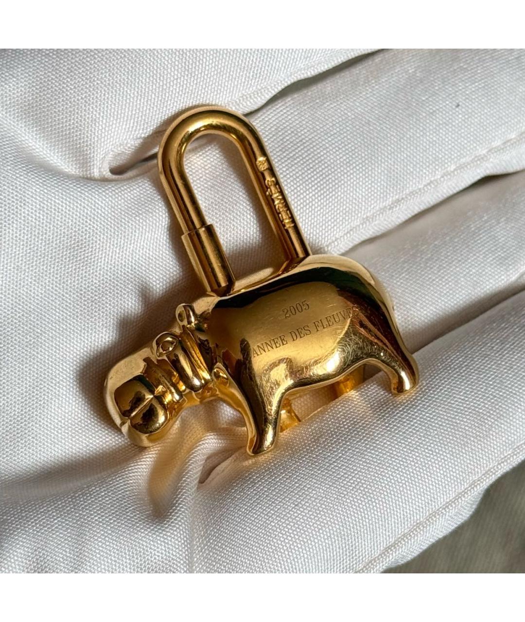 HERMES Золотой брелок, фото 4