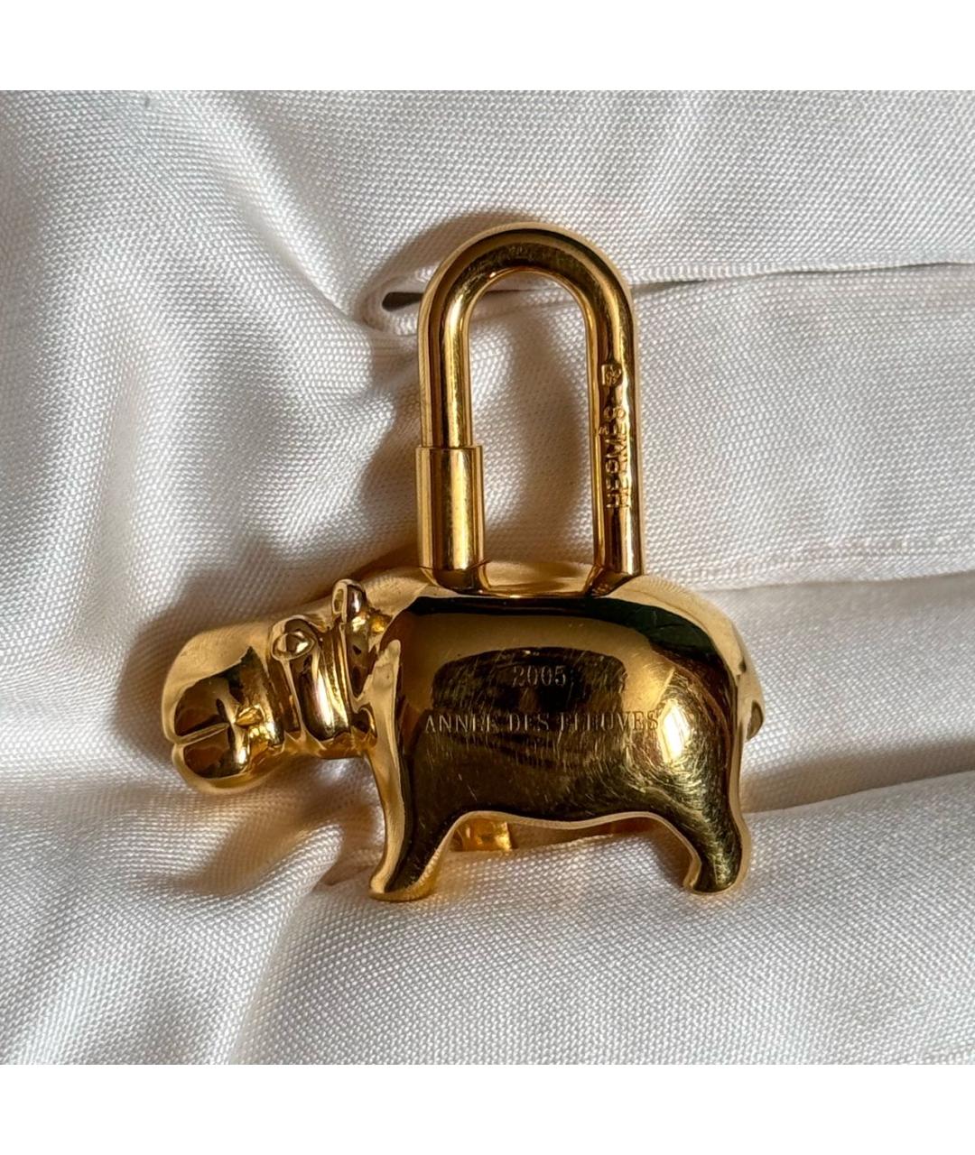 HERMES Золотой брелок, фото 5