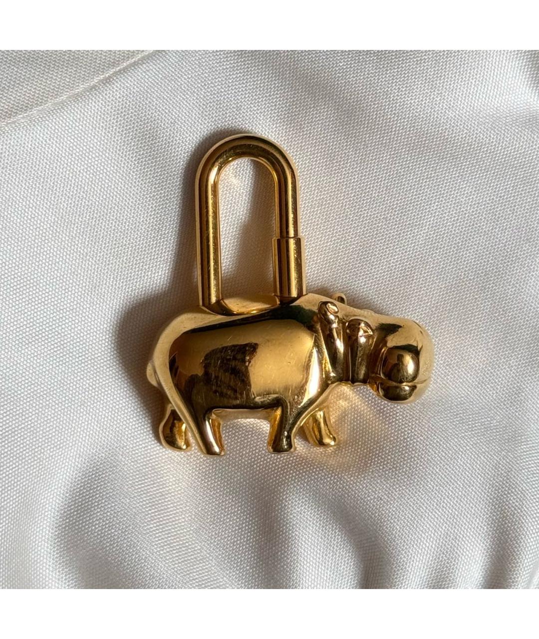 HERMES Золотой брелок, фото 3