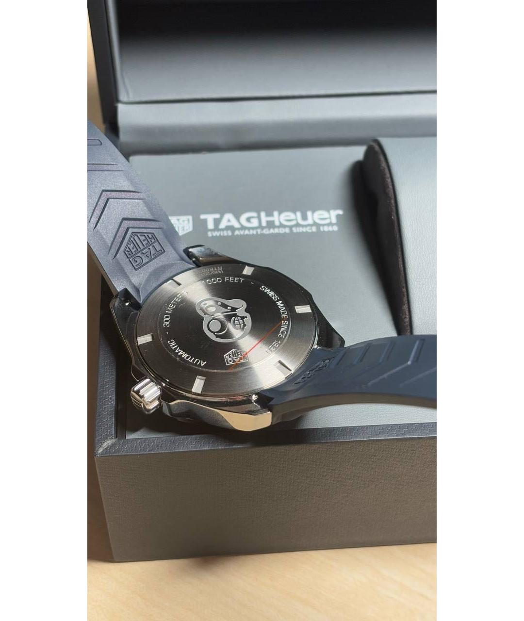 TAG HEUER Синие стальные часы, фото 3