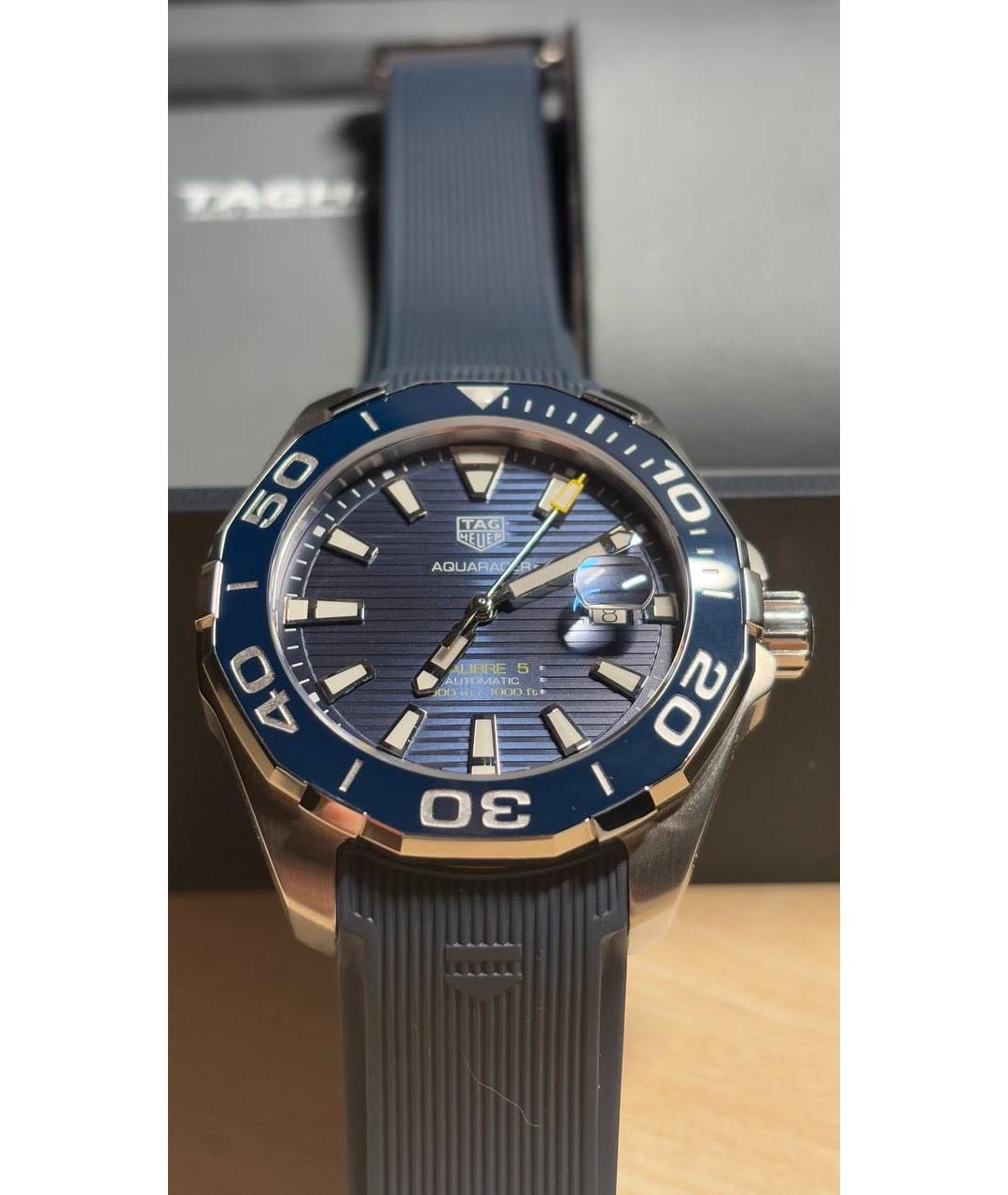 TAG HEUER Синие стальные часы, фото 2