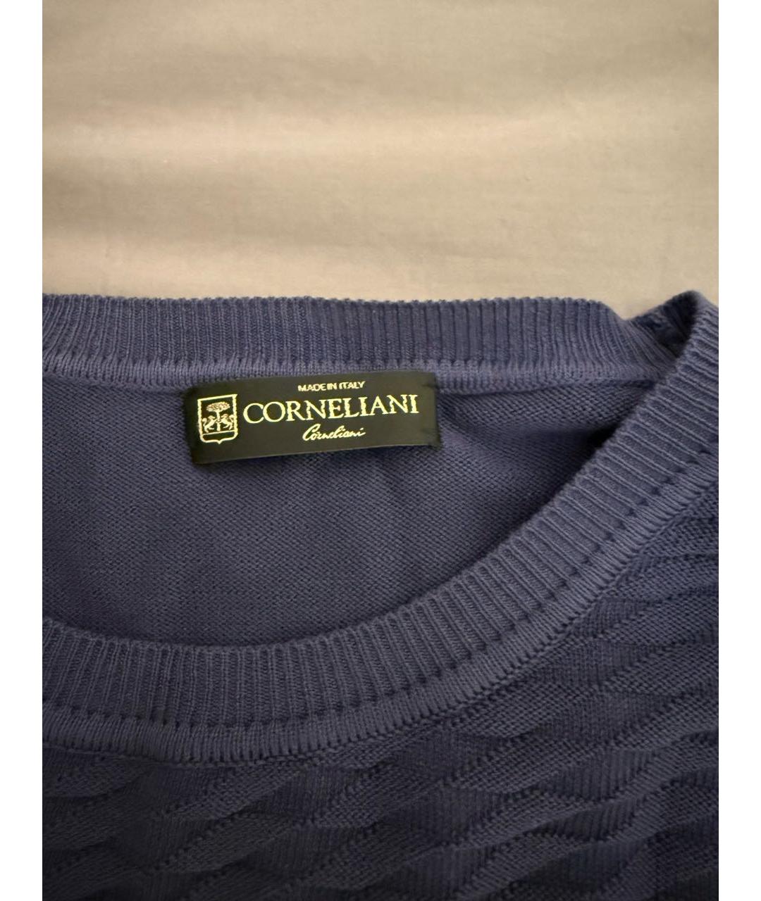 CORNELIANI Темно-синий хлопковый джемпер / свитер, фото 5