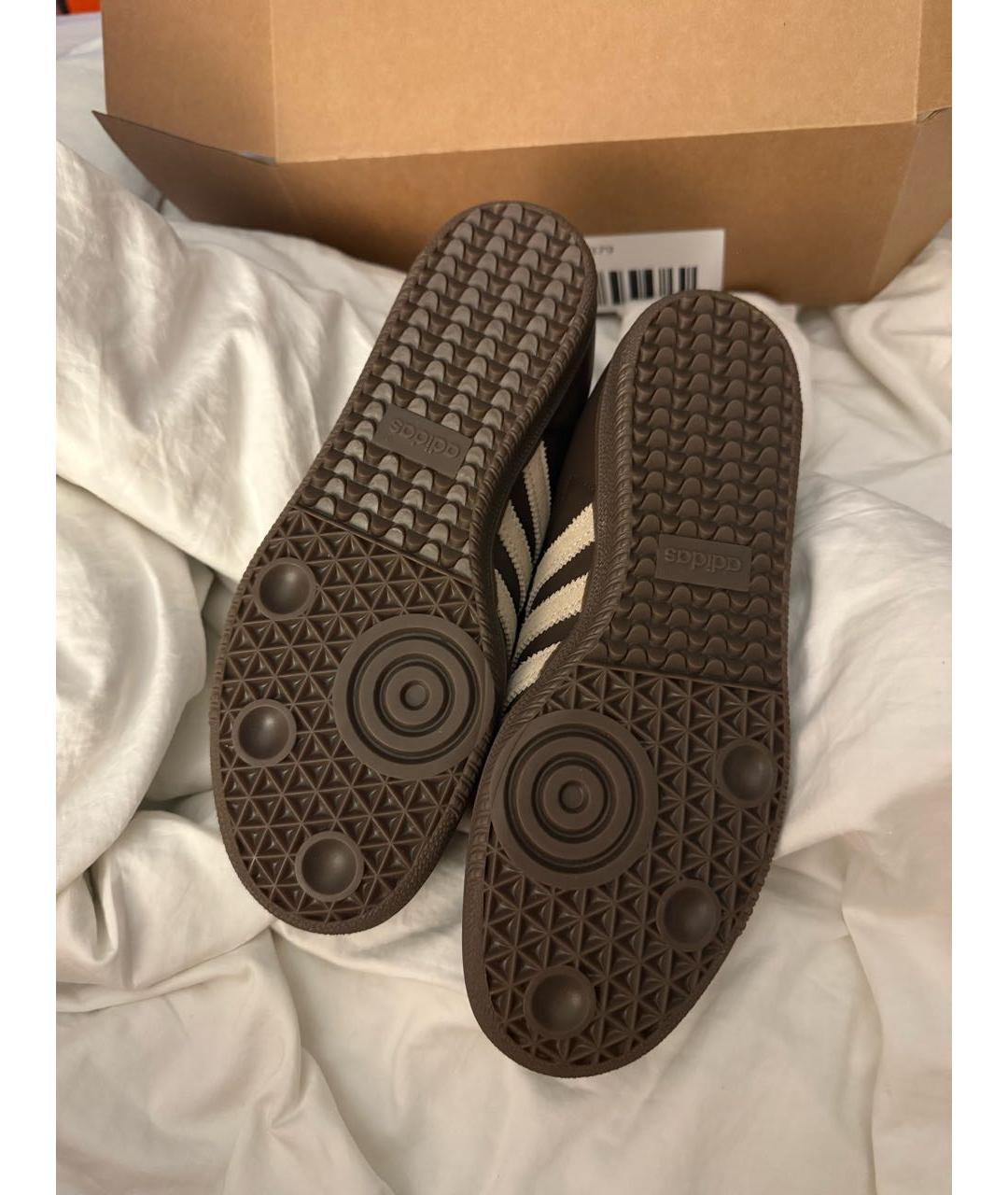 ADIDAS Коричневые кожаные кроссовки, фото 4