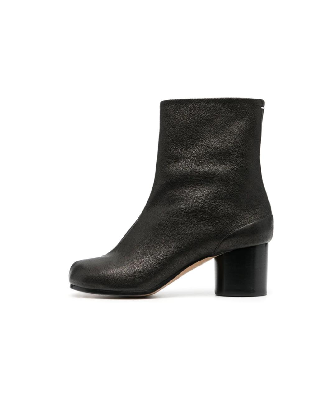 MAISON MARGIELA Черные кожаные ботильоны, фото 2