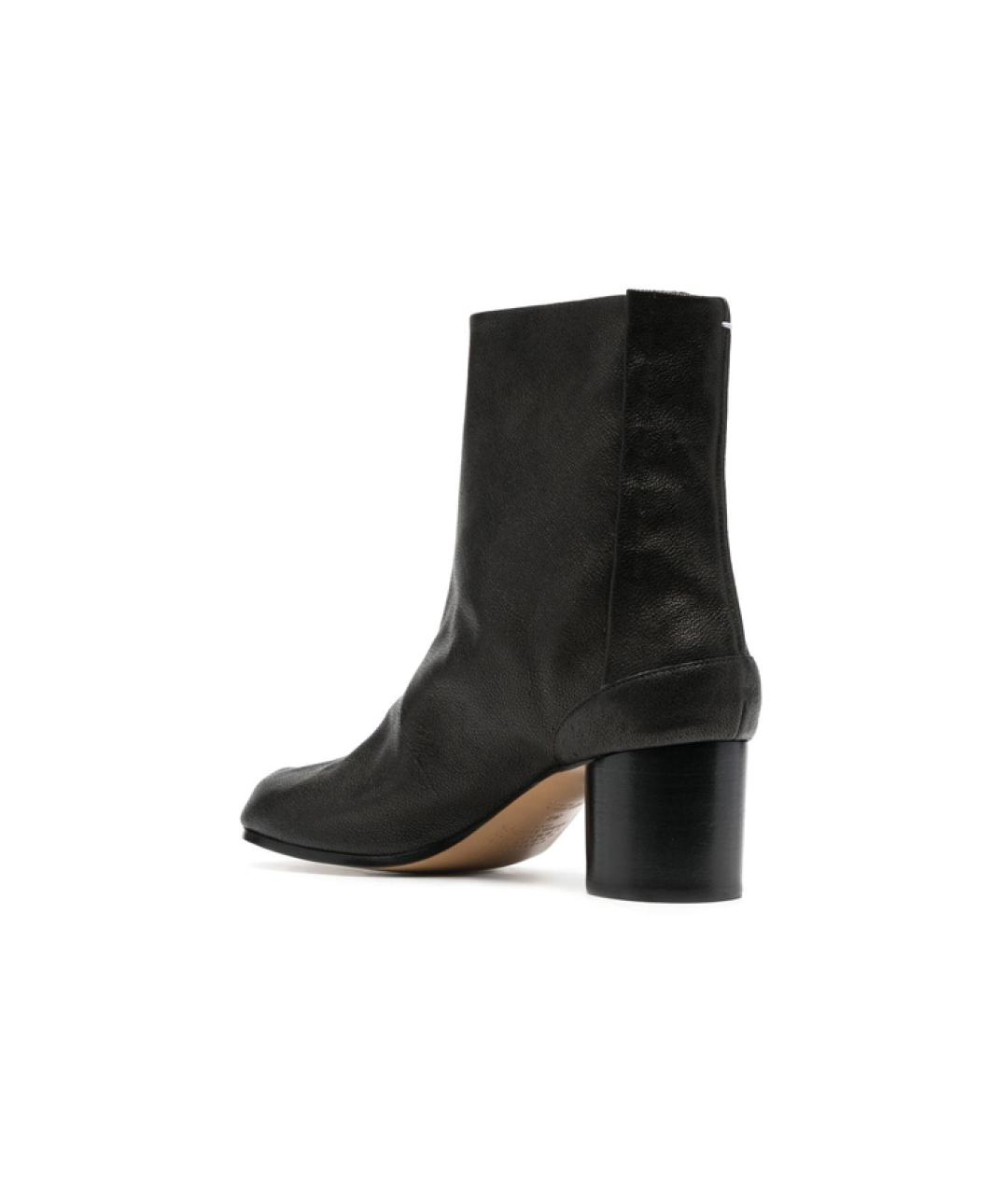 MAISON MARGIELA Черные кожаные ботильоны, фото 4