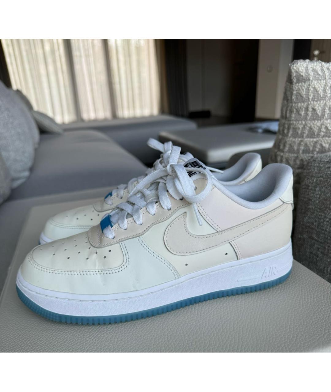 NIKE Бежевые кожаные кроссовки, фото 2