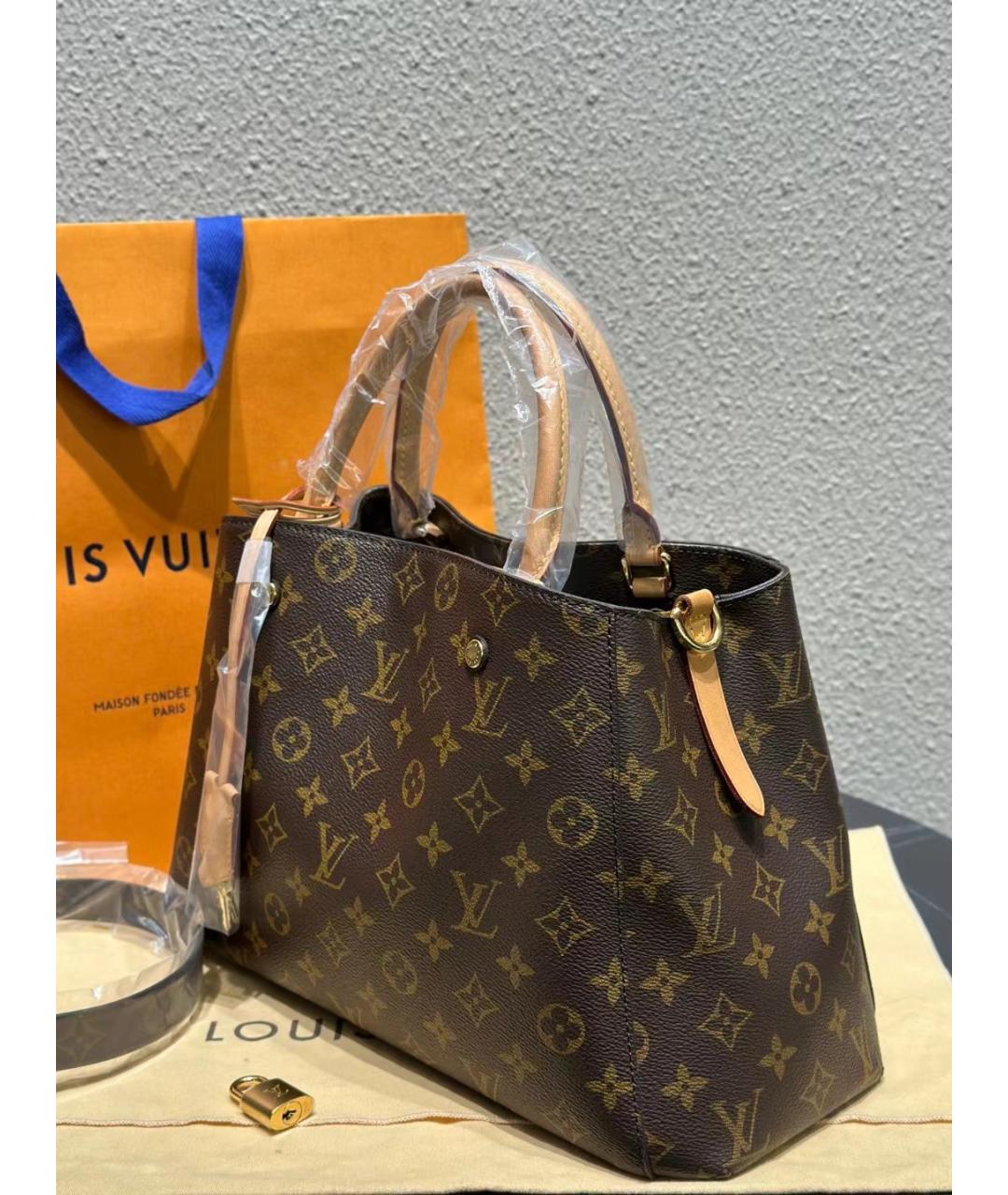 LOUIS VUITTON Коричневая сумка тоут, фото 3