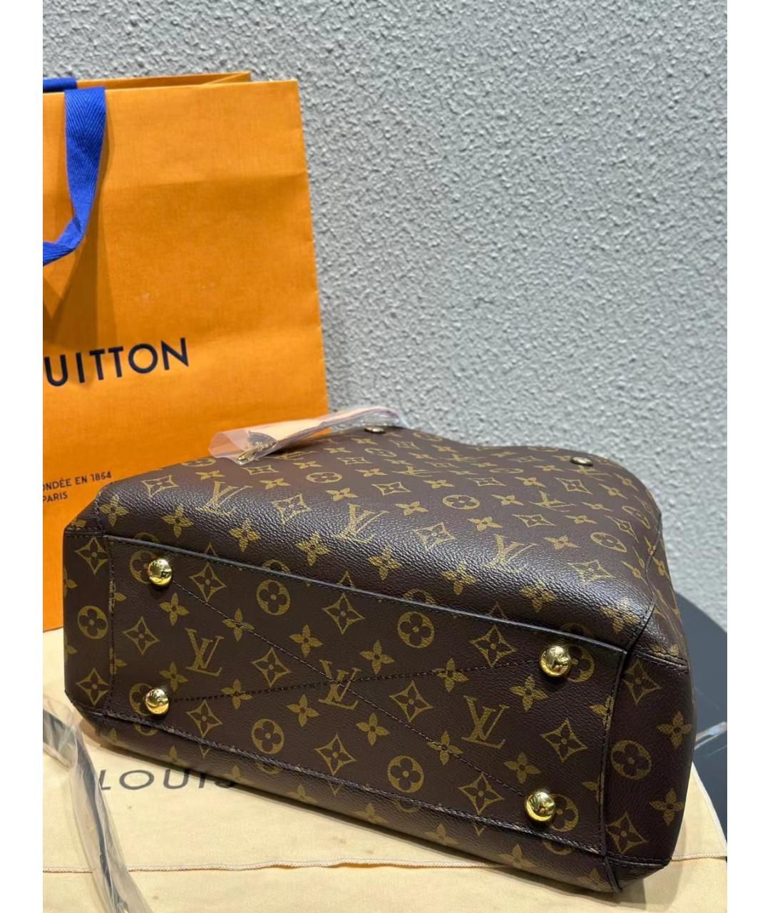 LOUIS VUITTON Коричневая сумка тоут, фото 5