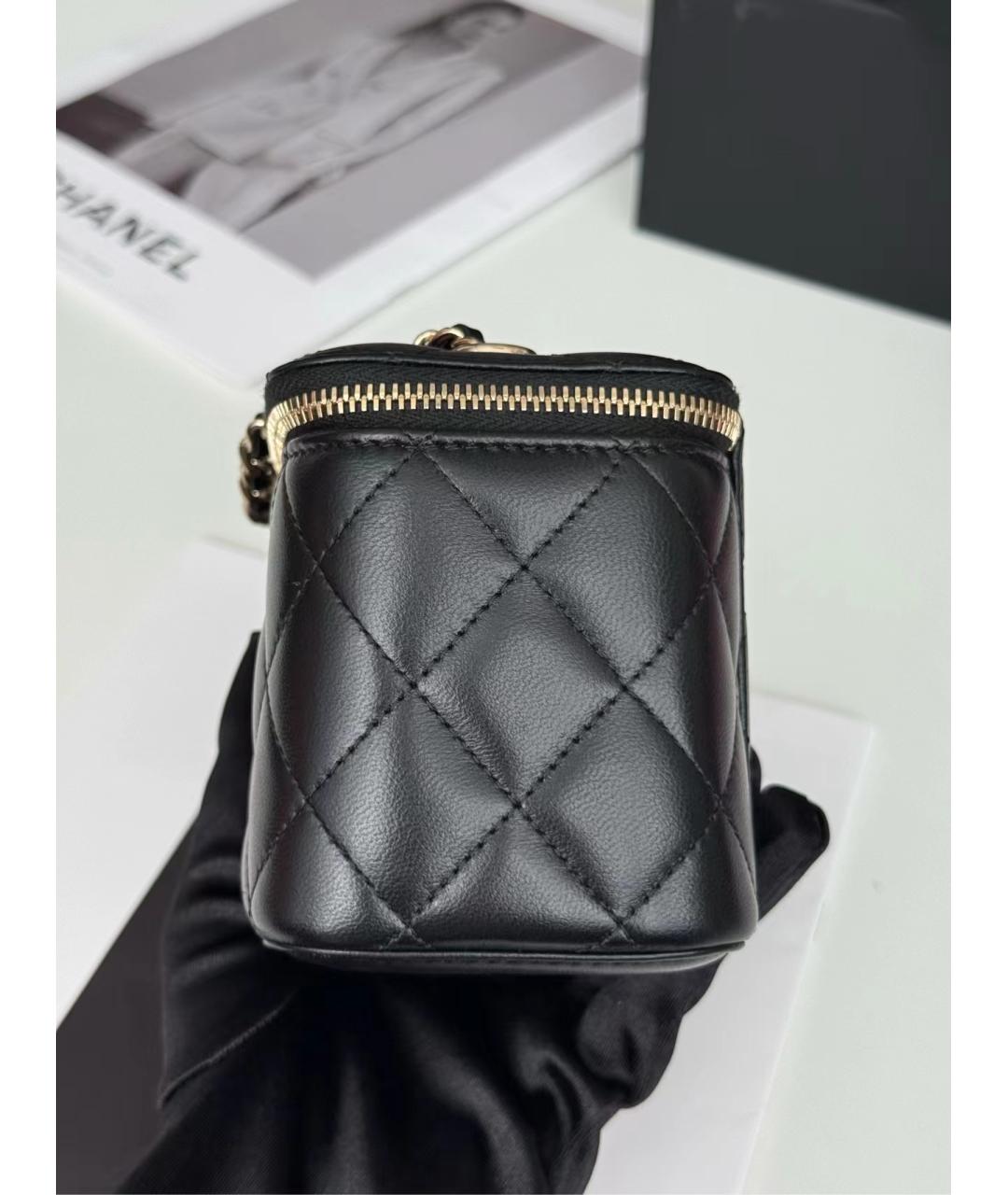 CHANEL Черная кожаная сумка через плечо, фото 4