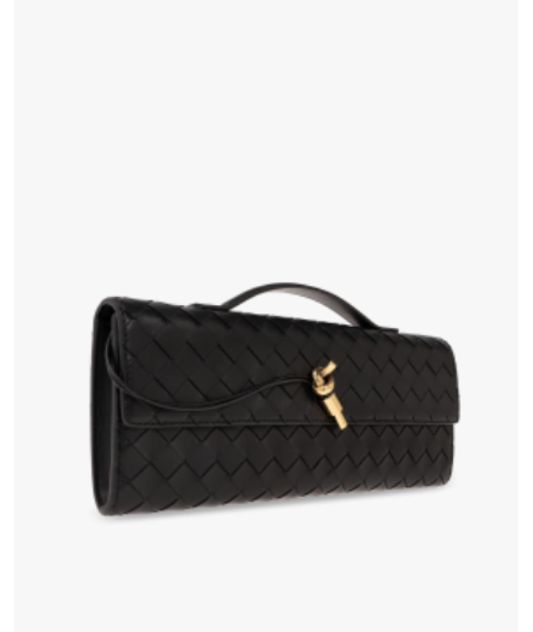 BOTTEGA VENETA Черная кожаная сумка с короткими ручками, фото 3