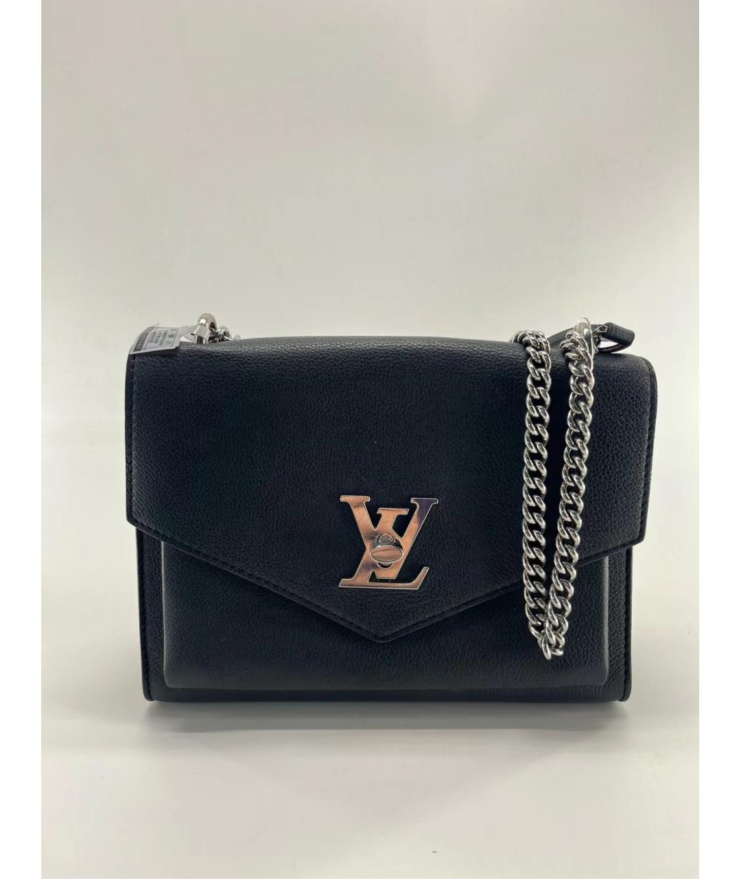 LOUIS VUITTON Черная кожаная сумка через плечо, фото 2