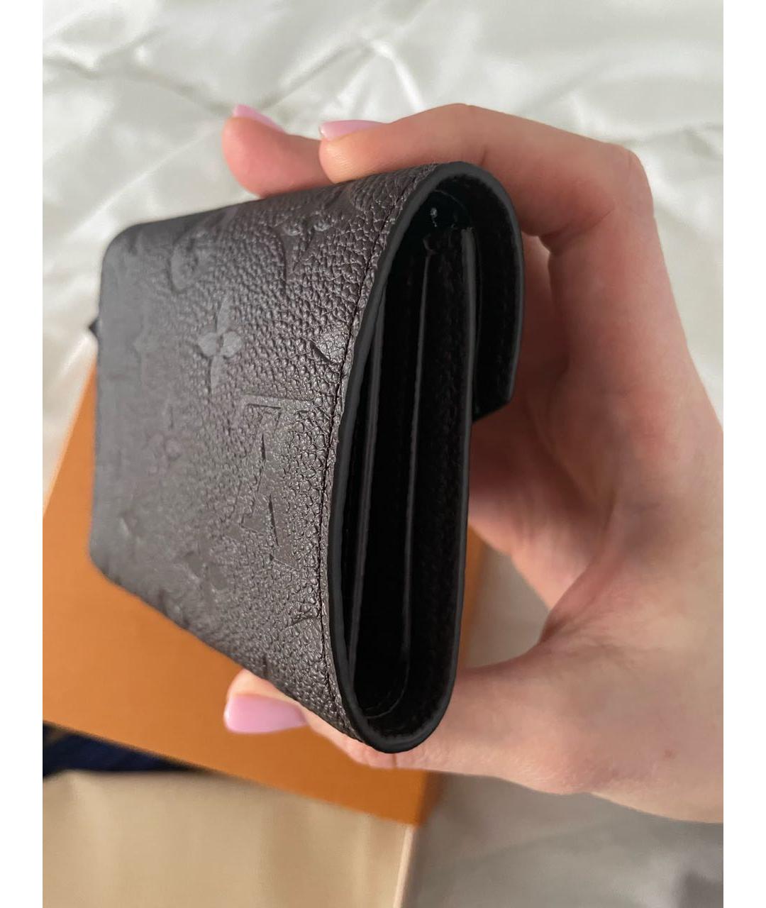 LOUIS VUITTON Коричневый кожаный кошелек, фото 6