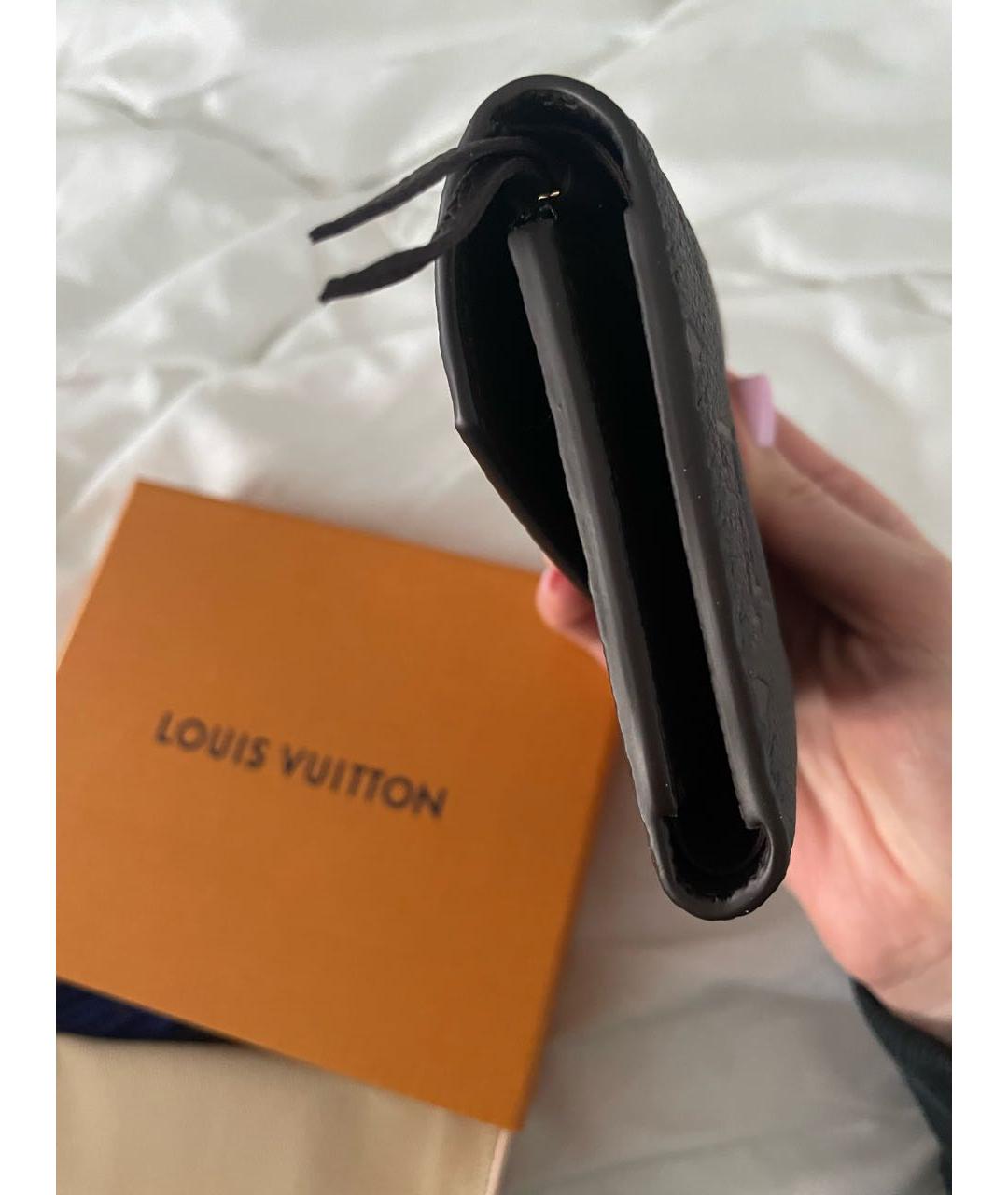 LOUIS VUITTON Коричневый кожаный кошелек, фото 5