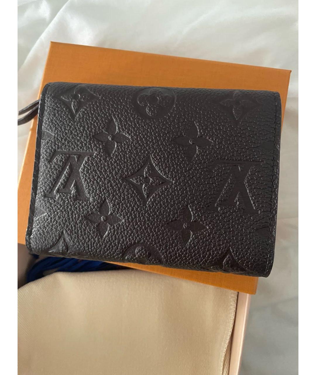 LOUIS VUITTON Коричневый кожаный кошелек, фото 3