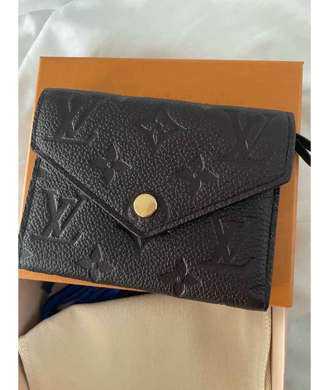 LOUIS VUITTON Коричневый кожаный кошелек, фото 7