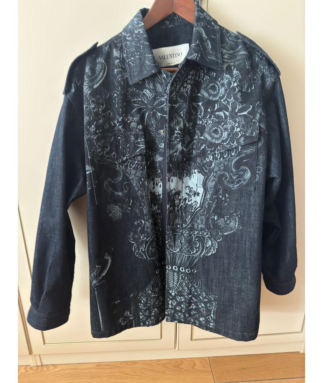 VALENTINO Синяя хлопковая куртка, фото 4