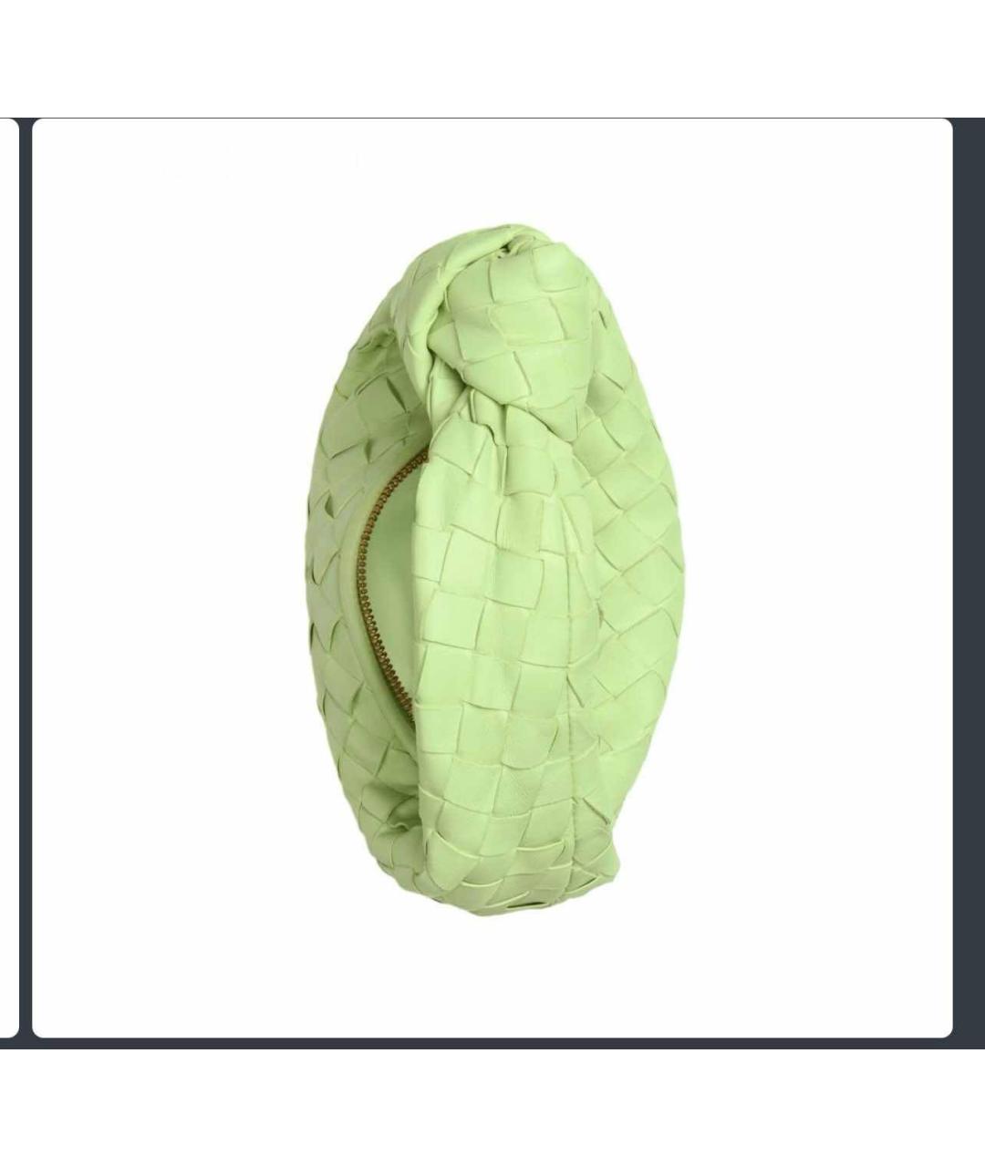 BOTTEGA VENETA Салатовая кожаная сумка с короткими ручками, фото 3