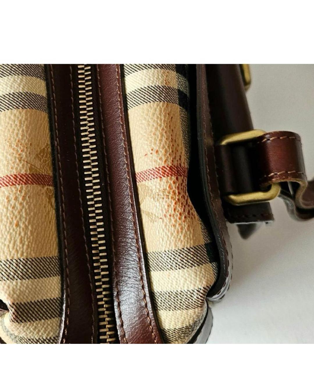 BURBERRY Бежевая кожаная сумка тоут, фото 4